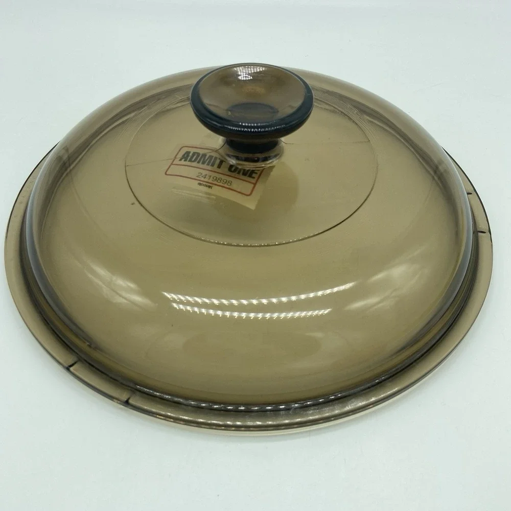 Pyrex Visions Amber Glass Casserole Replacement Lid  V-2.5-C 8.5